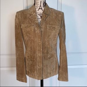 🤩host pick🤩 Genuine leather tan blazer/jacket by Mossimo